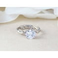 thumbnail image 1 of Veda Jewel 2 Ct Round Cut Diamond Ring - 14K White Gold Plated Criss Cross Infinity Design - Wedding Ring for Women - Perfect for Special Occasions and Celebrating Your Love Story, 1 of 3