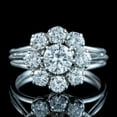 thumbnail image 1 of Veda Jewel 2 Ct Round Cut VVS1/D Lab Created Simulated Diamond Women's Ring - 14k White Gold Plated Flower Design Ring - Simple Style for Women - Timeless Symbol of Your Love and Commitment, 1 of 3