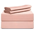 thumbnail image 1 of Vedanta Home Collection 4pc Sheet Set Short Queen Size 600 Threadcount 100% Natural Cotton Short Queen Size Sheet Set Blush Fit up to 21'' Inch Extra Deep Pocket Super Soft, 1 of 4