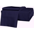 thumbnail image 1 of Vedanta Home Collection 4pc Sheet Set Short Queen Size 600 Threadcount 100% Natural Cotton Short Queen Size Sheet Set Navy Blue Fit up to 15'' Inch Extra Deep Pocket Super Soft, 1 of 4