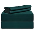 thumbnail image 1 of Vedanta Home Collection 4pc Sheet Set Twin 600 Threadcount 100% Natural Cotton Twin Sheet Set Teal Blue Fit up to 15'' Inch Extra Deep Pocket Super Soft, 1 of 4