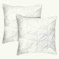 thumbnail image 1 of Vedanta Home Collection European Square Pinch Pillow Shams Set of 2 White 600 Thread Count 100% Natural Cotton Pack of Two Euro 18''x 18'' Pillow Shams Decorative, 1 of 4