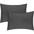 thumbnail image 1 of Vedanta Home Collection King 20''x 40'' Size Pillow Shams Set of 2 Dark Grey 600 Thread Count 100% Natural Cotton, 1 of 4