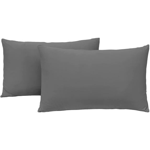 Vedanta Home Collection King Size Pillow Cases Set of 2 Dark Grey 600 Thread Count 100% Natural Cotton Pack of Two King 20''x 36'' Pillow Cases Decorative