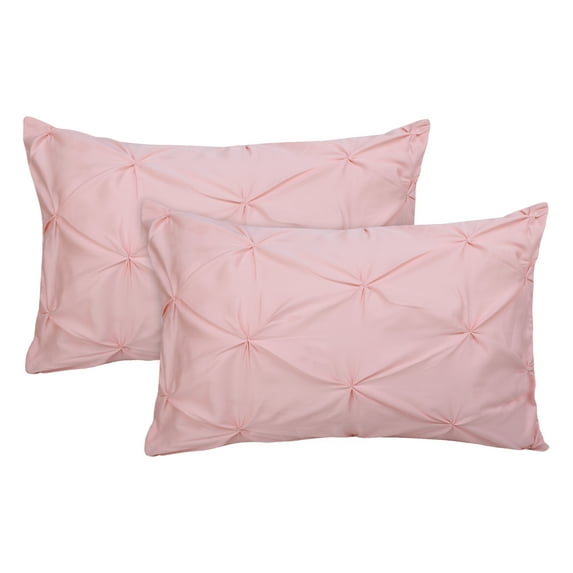 Vedanta Home Collection King Size Pinch Pillow Shams Set of 2 Blush Pinch Sham King 20x36 600 Thread Count 100% Natural Cotton Decorative