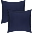 thumbnail image 1 of Vedanta Home Collection Square European Pillow Shams 28x28 Set of 2 Navy Blue Euro Shams 600 Thread Count 100% Natural Cotton Euro Pillow Shams Decorative, 1 of 4