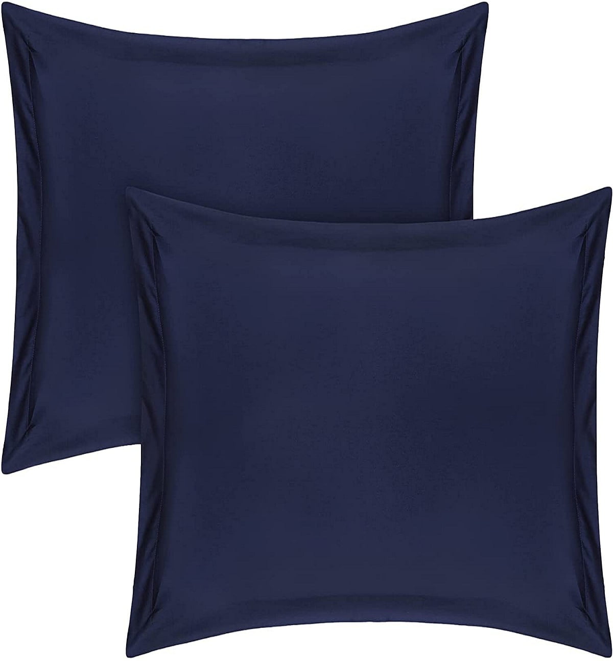 Vedanta Home Collection 2pc Large Euro Pillow Case Covers, 24x24 Navy ...