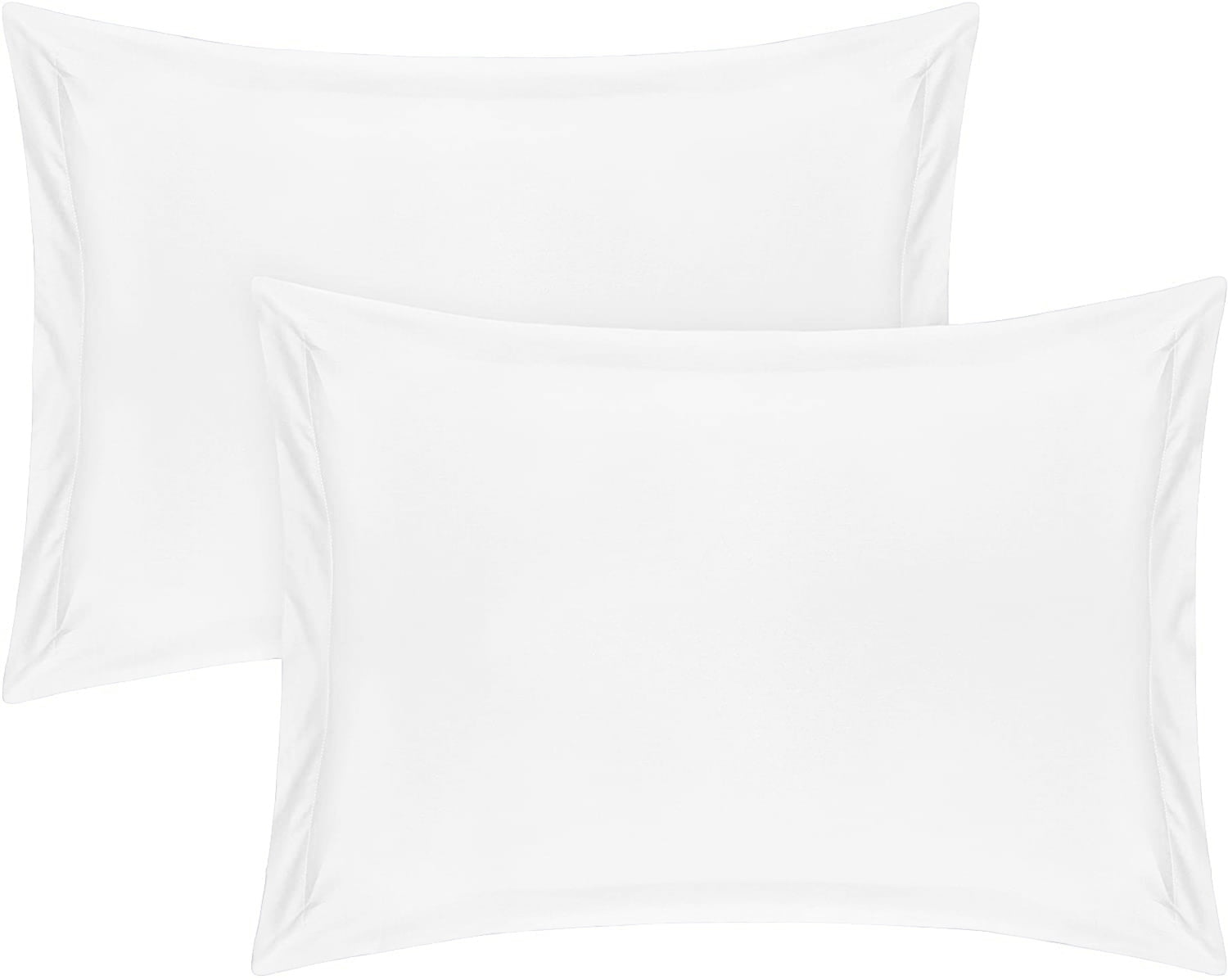 White Cotton Standard Size Hypoallergenic Pillow Shams Set of 2