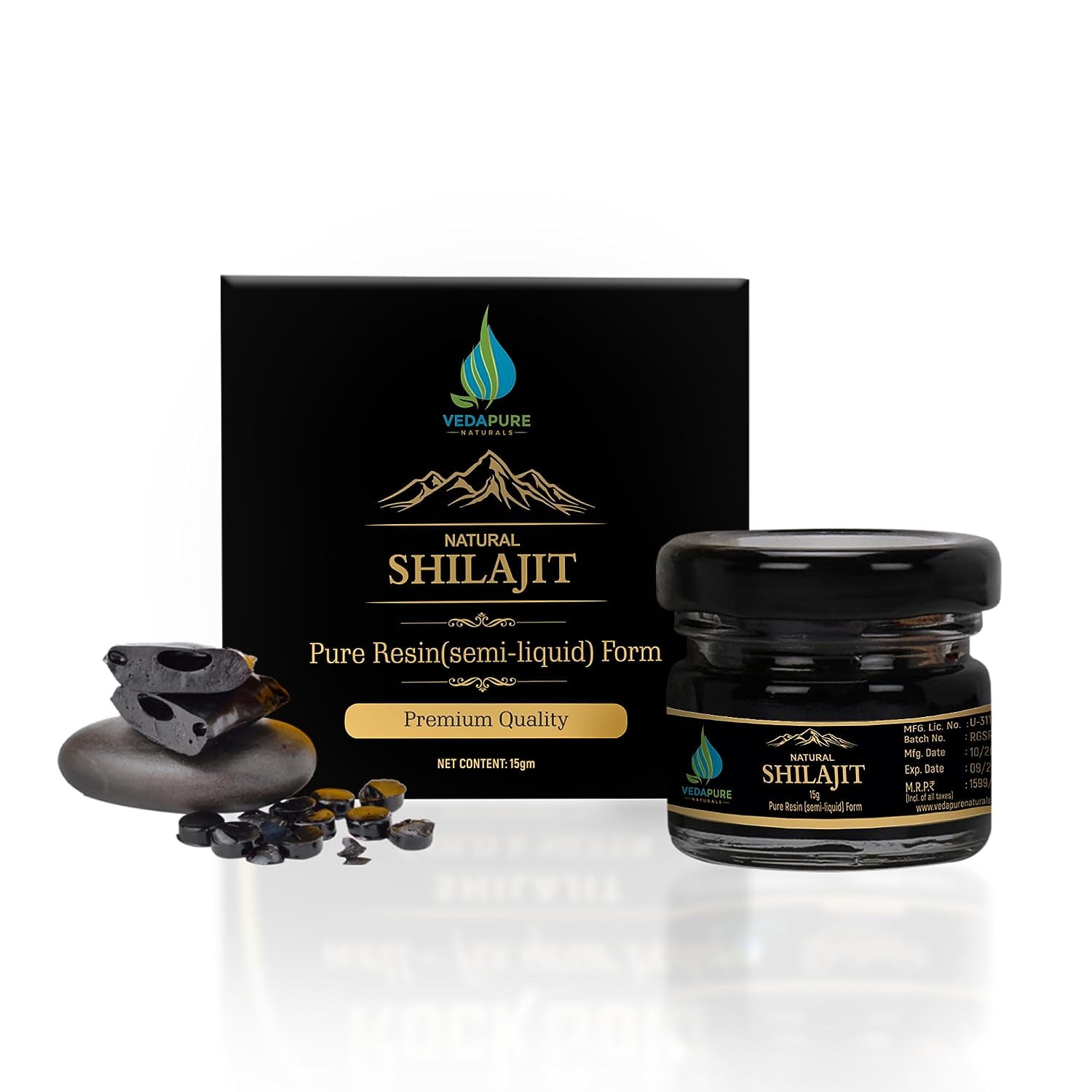 Vedapure Natural Shilajit Resin -15g