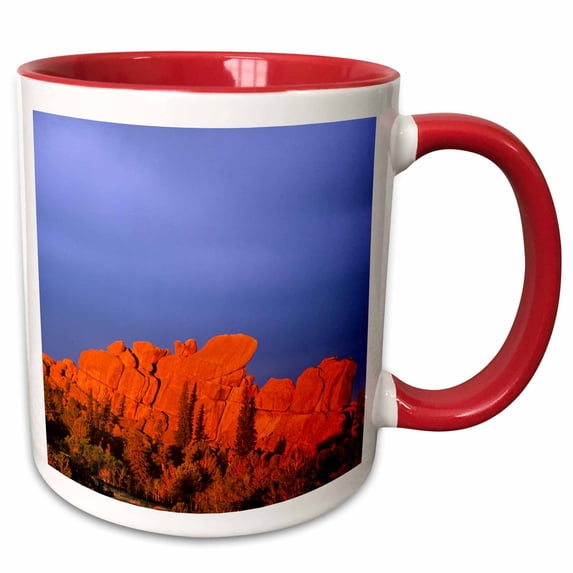 3drose, Vedauwoo Rocks Near Laramie, Wyoming - Us51 Cha0106 - Chuck Haney, 15oz Two-tone Red Mug