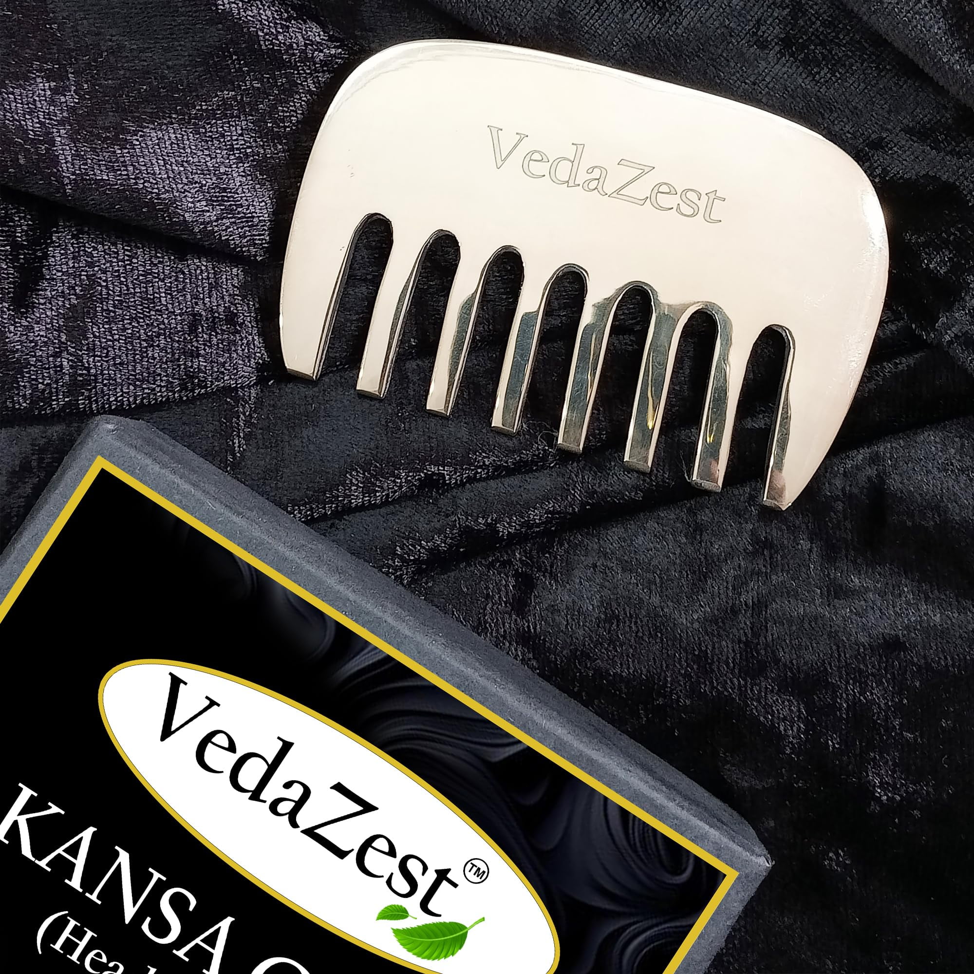 Vedazest Bronze Kansa Gua MSF2 Sha Massage Tool, Kansa Comb, Tendon ...