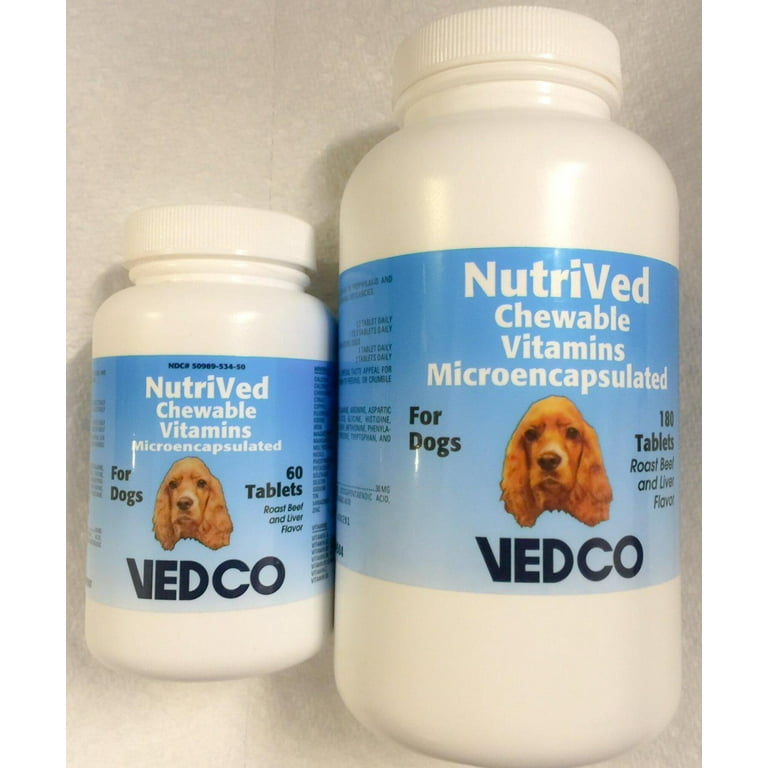 Vedco NutriVed Calcium Plus Chewable Vitamins For Large Puppy Dogs
