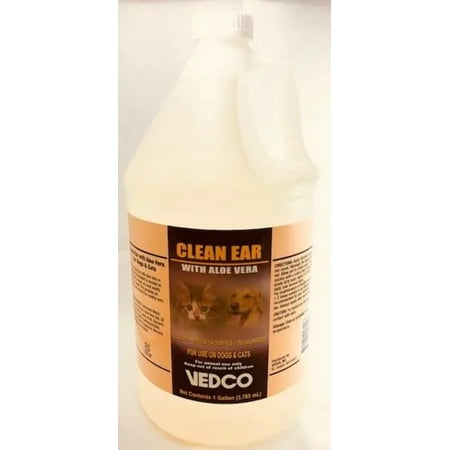 VedcoClean Ear with Aloe Acidify Dogs Cats 1 Gallon Grooming