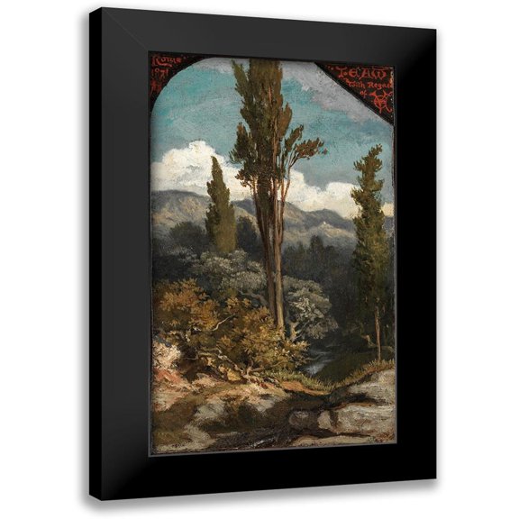 Vedder, Elihu 12x18 Black Modern Framed Museum Art Print Titled - Three Trees Italy