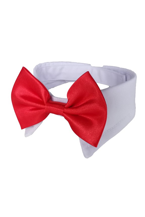Dog Bow Tie with Adjustable Tuxedo Collar Pet Bowtie Accessories