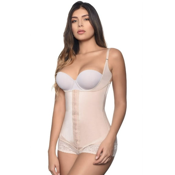 Vedette 136 Megane Open Bust Bodysuit w/ Lace Trim