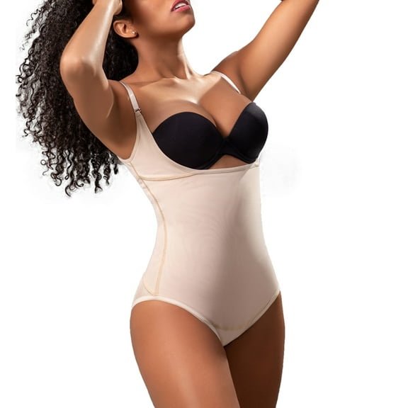 Vedette Evonne Braless Body Shaper w/ Panty (107),XL,Buff