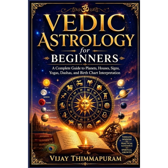 Vedic Astrology for Beginners: A Complete Guide to Planets, Houses, Signs, Yogas, Dashas, Nakshatras, and Birth Chart In, (Paperback)
