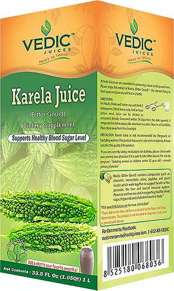Vedic Karela (Bittergourd) Juice - 33.8 oz Pack of 2