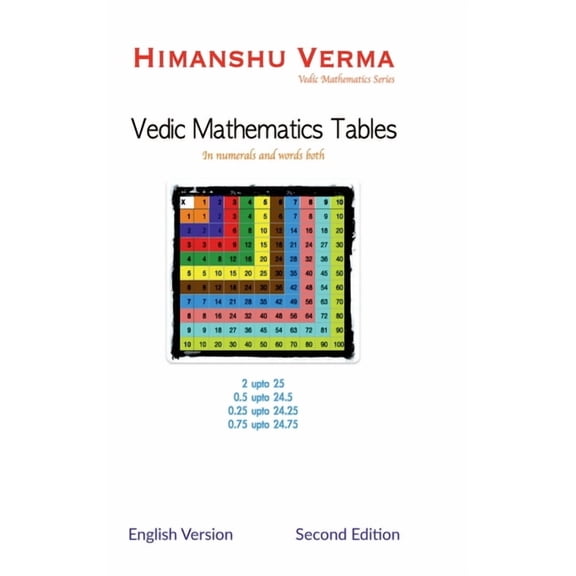 Vedic Mathematics Tables: Tables in Numbers and words both inluding tables of .5, .25 and .75, (Hardcover)