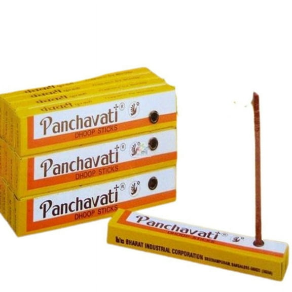 Vedic Vaani Indian Perfume Incense Panchavati Dhoop Stick-10 Pcs (L-4 inch)