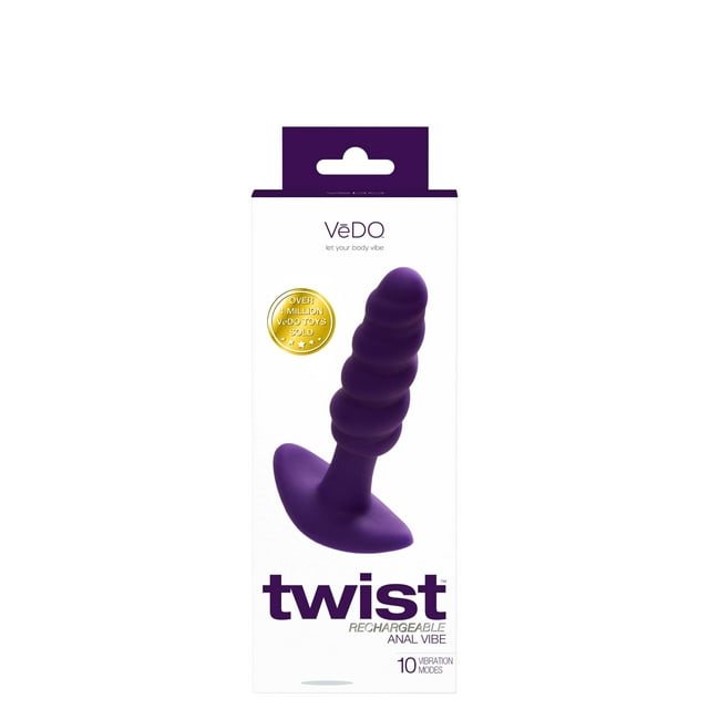 Vedo Twist Rechargeable Anal Plug Deep Purple