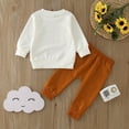 thumbnail image 1 of Vedolay 2 Piece Sets for Boy Clothes Set Children for Boys Long Sleeve Cartoon Prints Top Pants Child Outfits,White 12-18 Months, 1 of 5