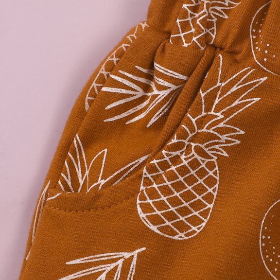 Vedolay 2 Piece Shorts Sets For Girls Kids Girls Clothes Summer Floral Ruffle Strap Tops Bow Shorts Casual 2PCS Outfits,Brown 6-12 Months