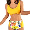 thumbnail image 1 of Vedolay 3 Piece Swimsuits For Women Women's Cutout Bikini Thong Bikini Set String Two Piece Swimsuit Bathing Suit,Orange S, 1 of 5