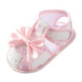 thumbnail image 1 of Vedolay Baby Baby Girls Soft Toddler Shoes Toddler Walkers Shoes Bow Princess Shoes Sandals Cute Bowknot Flat(Pink,12), 1 of 5
