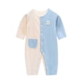 thumbnail image 1 of Vedolay Baby Bodysuits Baby Girl Autumn Boys Jumpsuits Long Sleeve Bodysuit Clotheset Light Blue,73, 1 of 3