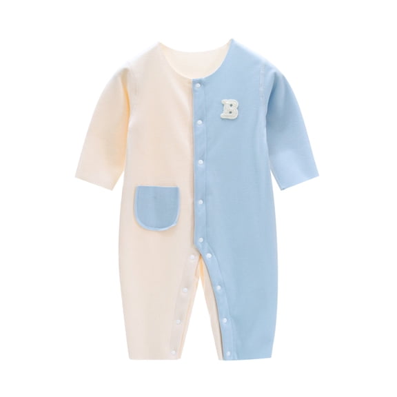 Vedolay Baby Bodysuits Long Sleeve Romper Jumpsuit Bodysuit Headband Fall Winter Clothes Outfits Light Blue,90