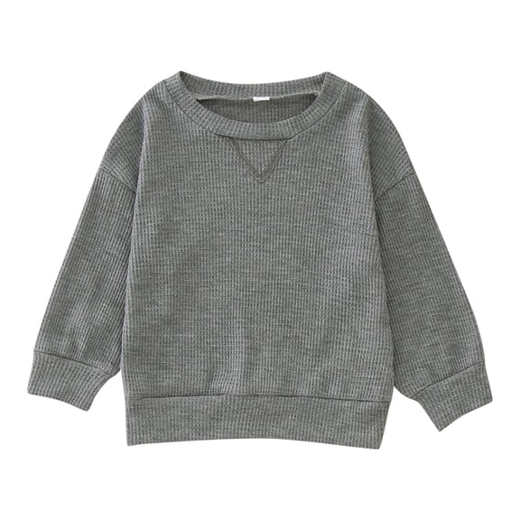 Vedolay Baby Clothes Long Sleeve Shirts Girl Pullover Sweatshirt Tops Grey,80
