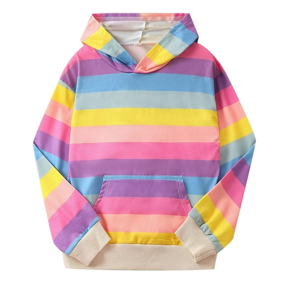 Vedolay Baby Girl Clothes 2023 Big Girls Hoodies and Sweatshirts Girls Tops Hooded Sweater Hot Pink,120