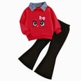 thumbnail image 1 of Vedolay Baby Girl Clothes 24 Months 2T 3T 4T 5T 6T 7T Fall Winter Outfits Long Sleeve Sweatshirt + Flare Pants Sets, 1 of 4