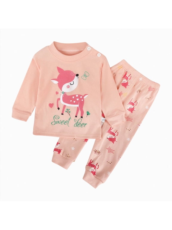 Baby Girl Fall Clothes 6 12 18 24 Months 3t 4t 5t Cartoon Print Long Sleeve T-Shirts Pants Clothing Set 2pcs Gift Set