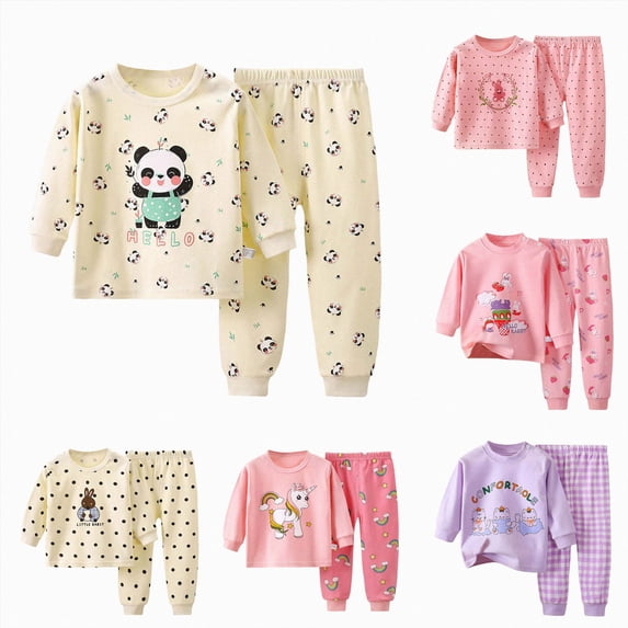 Vedolay Baby Girl Fall Winter Clothes 6 12 18 Months 2T 3T 4T 5T 6T Long Sleeve Pullover Sweatshirt Pants Fall Winter Outfit Loungewear