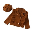 thumbnail image 1 of Vedolay Baby Girls Clothes Hooded Kids Warm Windproof Toddler Coat 2023 Brown,120, 1 of 5