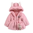 thumbnail image 1 of Vedolay Baby Girls Clothes Snowsuit Coat Hood Thick Warm Outerwear Jacket 2023 Pink,90, 1 of 2