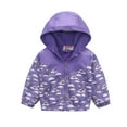 thumbnail image 1 of Vedolay Baby Girls Jacket 2023 Hooded Windproof Toddler Boys Warm Winter Coat Purple,130, 1 of 4