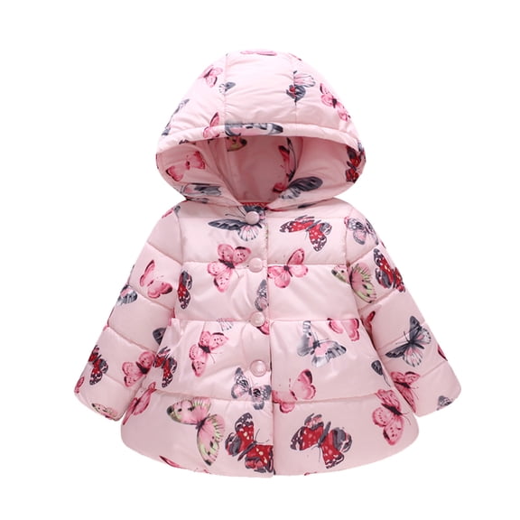 Vedolay Baby Girls Jacket Baby Girls Fall Winter Zipper Closure Coat Top 2023 Hot Pink,110