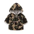 thumbnail image 1 of Vedolay Baby Girls Jacket Cute Boy Hooded Baby Kids Thick Zipper Girls Coat Outwear Green,120, 1 of 5