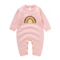 thumbnail image 1 of Vedolay Baby Girls Outfit Zipper Jumpsuit Solid Long Sleeve Baby Clothing Pink,74, 1 of 5