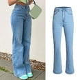 thumbnail image 1 of Vedolay Baggy Jeans for Women Fall High Waist Slim Fit Casual Jeans,Blue S, 1 of 4