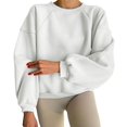 thumbnail image 1 of Vedolay Basic Sweatshirt for Women 2023 Casual Comfy Fall Fashion Outfits Clothes 2023 White,L, 1 of 5