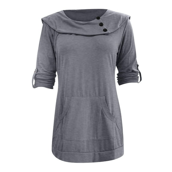 Vedolay Basic Sweatshirt for Women Pullover Tops Sweaters Casual Comfy Fall Fashion Outfits Clothes 2023 Gray,2XL