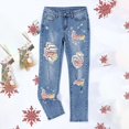 thumbnail image 1 of Vedolay Bell Bottom Jeans for Women Flare Bell Bottom Jeans High Waisted Wide Leg Denim Pants,A M, 1 of 3