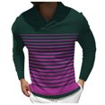 thumbnail image 1 of Vedolay Big Mens Polo Shirts 2023 Men's and Big Men's Long Sleeve Polo Shirt Purple,M, 1 of 4
