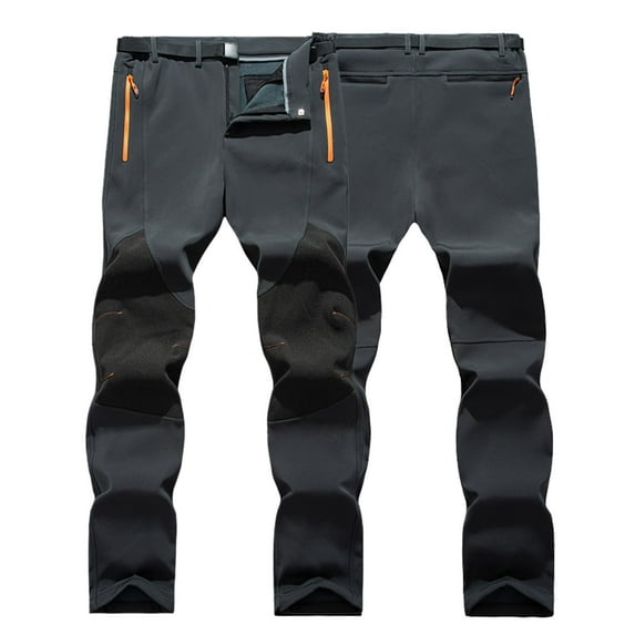 Vedolay Big and Tall Pants Slim Solid Color Casual Pants Multi Pocket Straight Pants Grey,S