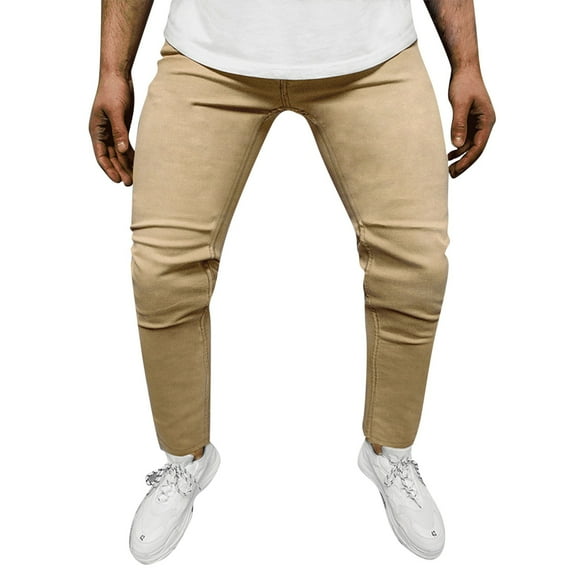 Vedolay Big and Tall Pants for Men Baggy Fashion Casual Casual Solid Loose Sport Long Pants Khaki,L